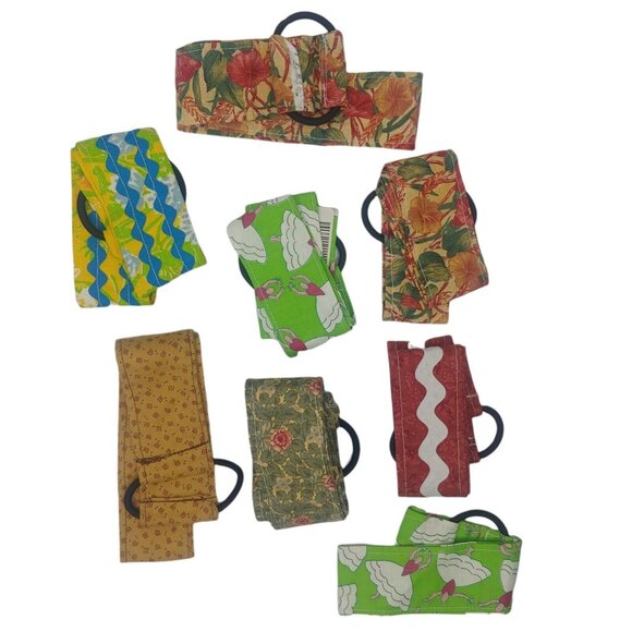 Handmade Fabric Headbands Lot of 8 Floral Geometric Ballerina Stretch Hair Bands - Picture 2 of 10